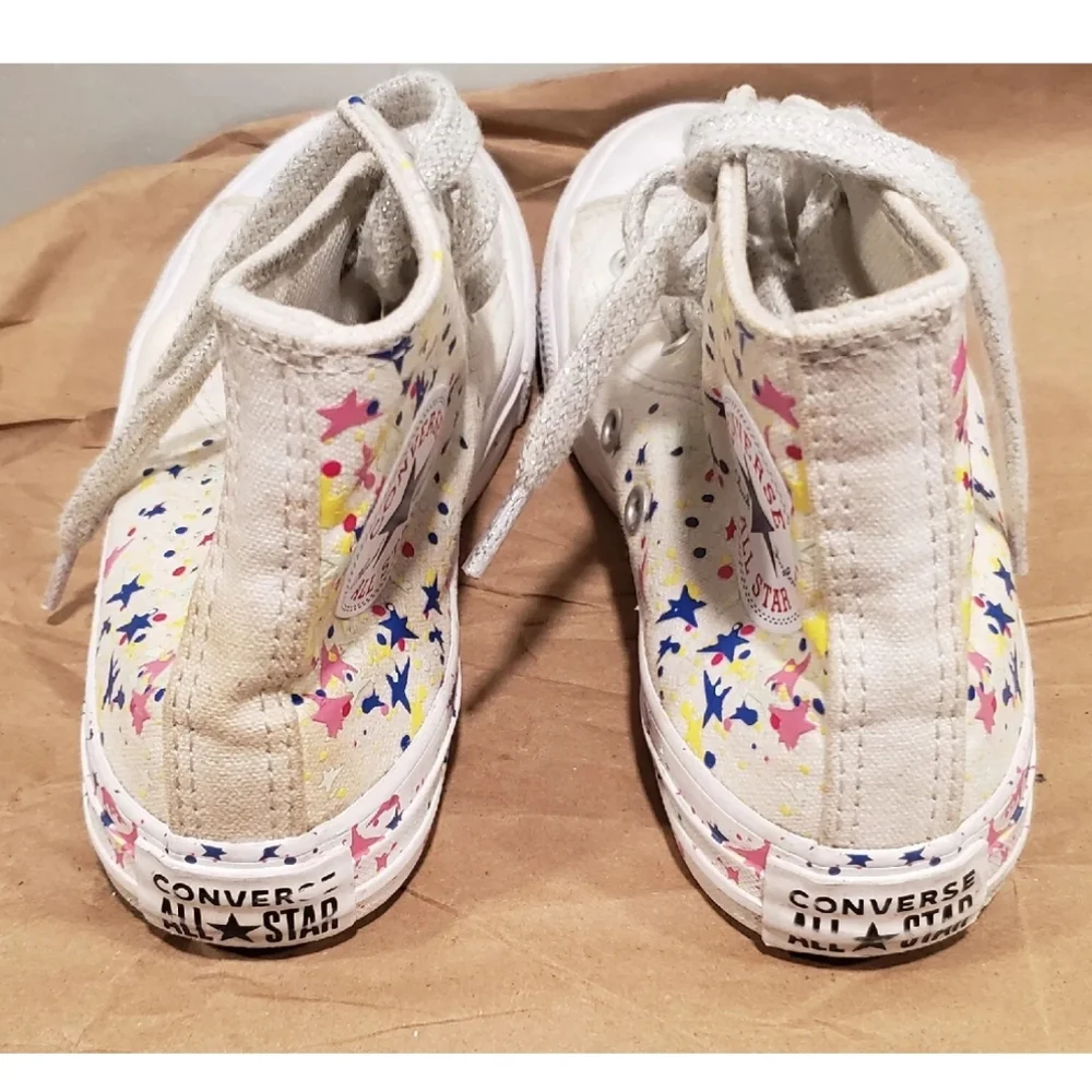 Converse Girls Chuck Taylor All Star Hi 366457F White Casual Shoes Sneakers 13